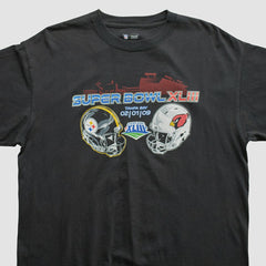 Superbowl XLIII NFL 2009 T-shirt - Black Vintage outlet
