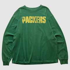 Green Bay Packers Reebok 2000s Long Sleeve T-shirt - Green Vintage outlet