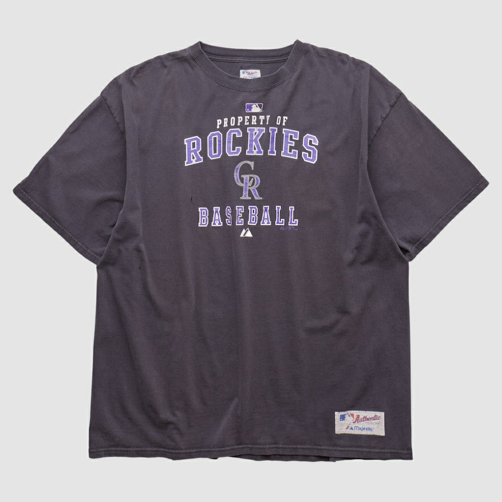 Colorado Rockies Majestic 2000s T-shirt Charcoal