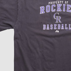 Colorado Rockies Majestic 2000s T-shirt Charcoal