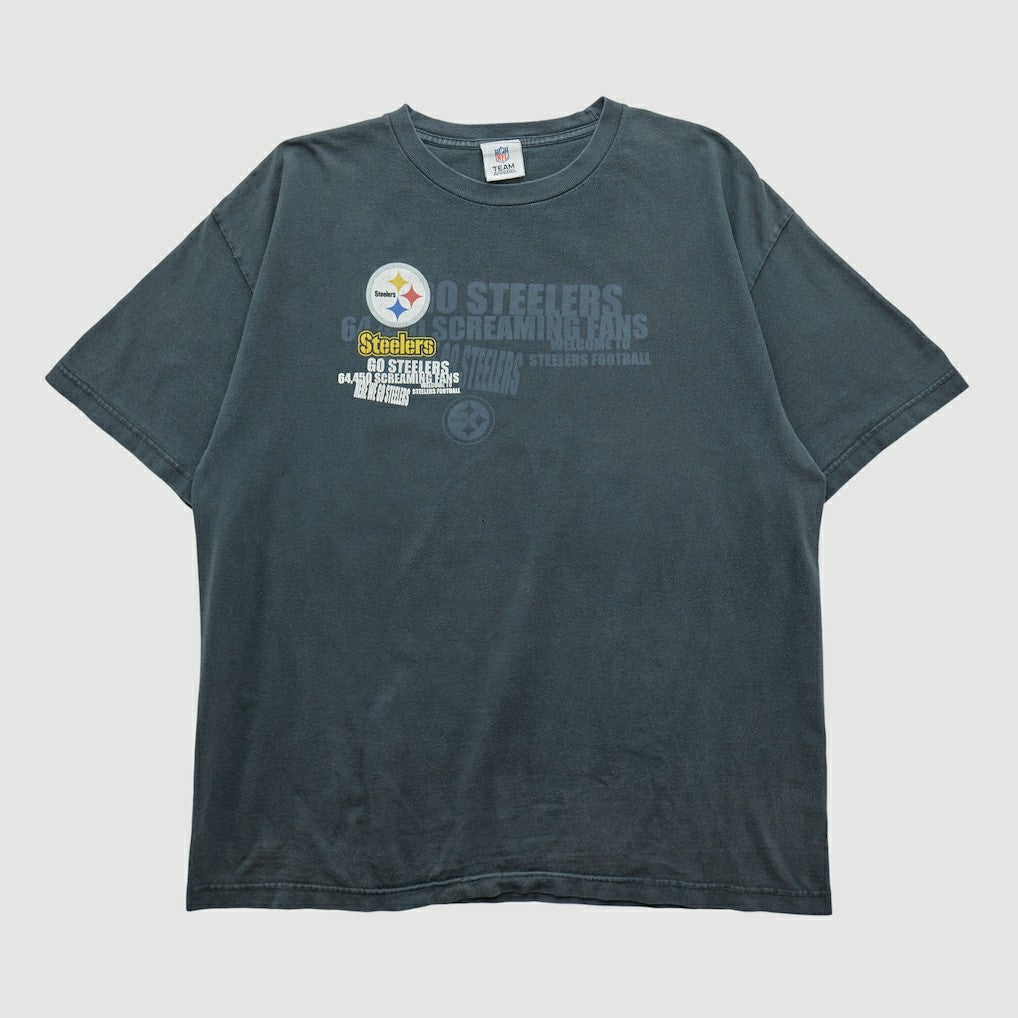 Pittsburgh Steelers NFL 2010s T-shirt - Charcoal Vintage on sale