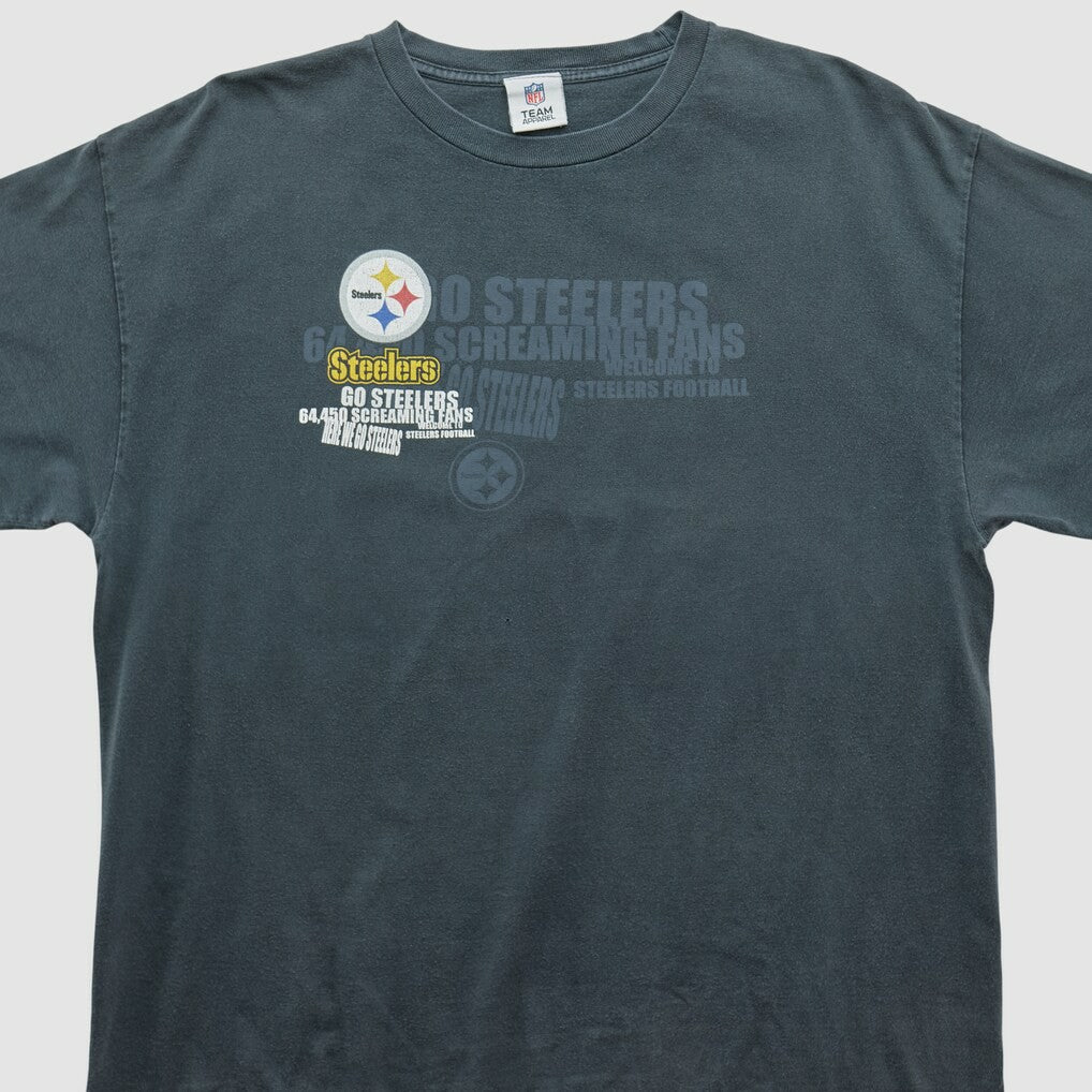 Pittsburgh Steelers NFL 2010s T-shirt - Charcoal Vintage on sale