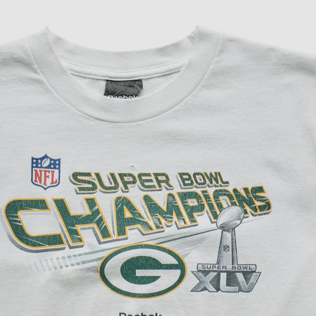 Green Bay Packers Reebok 2011 T-shirt - White Vintage on sale
