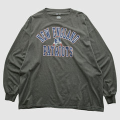 New England Patriots NFL 2010s Long Sleeve T-shirt - Dark Heather Gray Vintage for sale