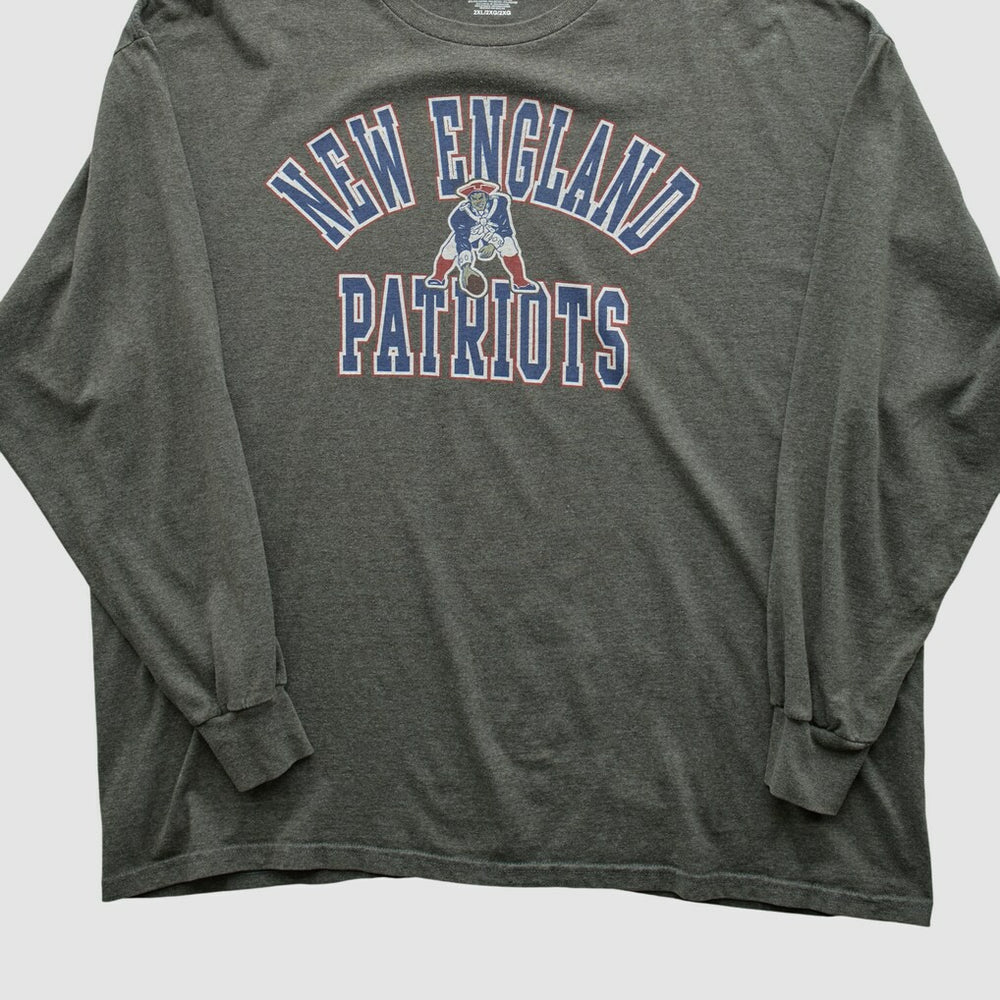 New England Patriots NFL 2010s Long Sleeve T-shirt - Dark Heather Gray Vintage for sale