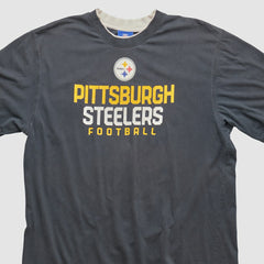 Pittsburgh Steelers Reebok 2000s T-shirt - Charcoal Vintage sale