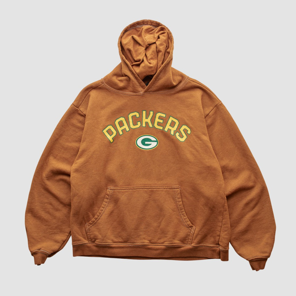 Green Bay Packers Reebok 2000s Hooded Pullover Sweatshirt - Brown Vintage discount