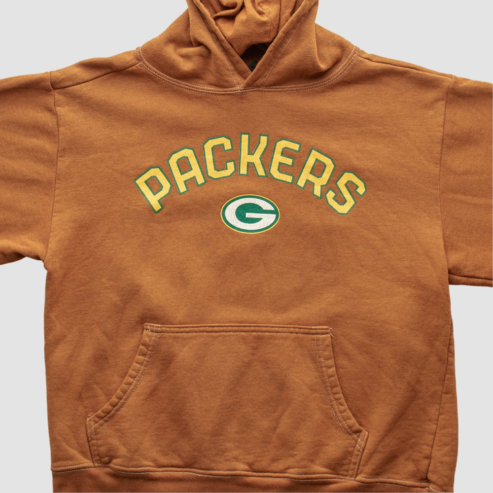 Green Bay Packers Reebok 2000s Hooded Pullover Sweatshirt - Brown Vintage discount