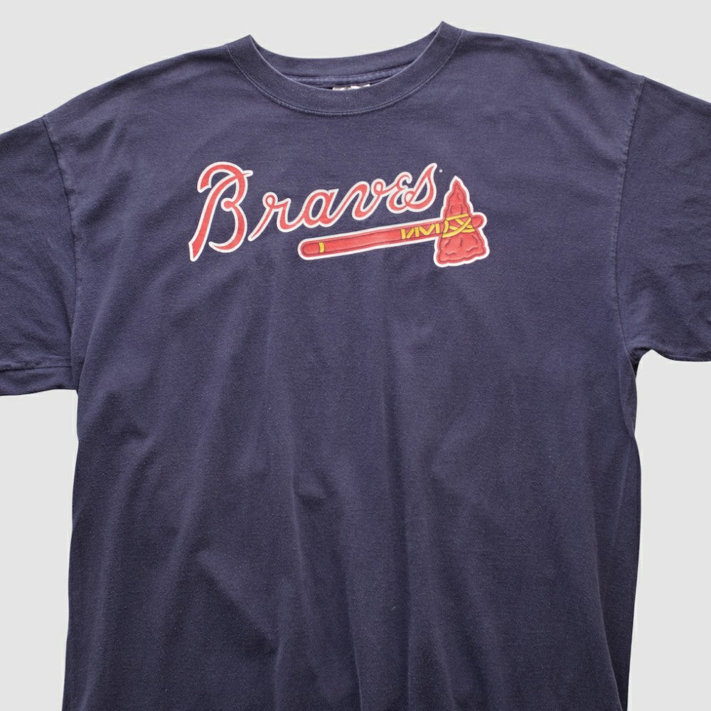 Atlanta Braves Majestic 2000s T-shirt Navy Vintage