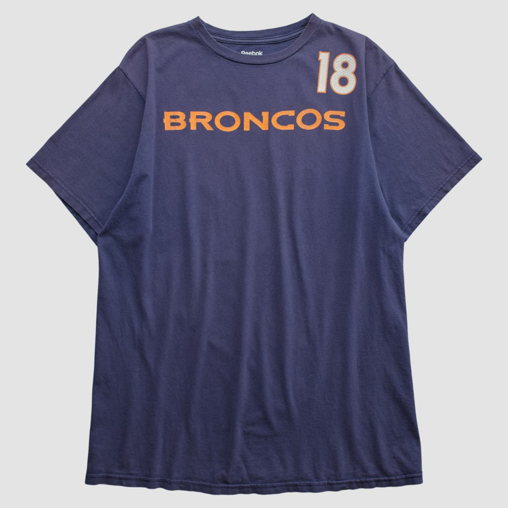 Denver Broncos Reebok 2010s T-shirt - Navy Vintage on sale