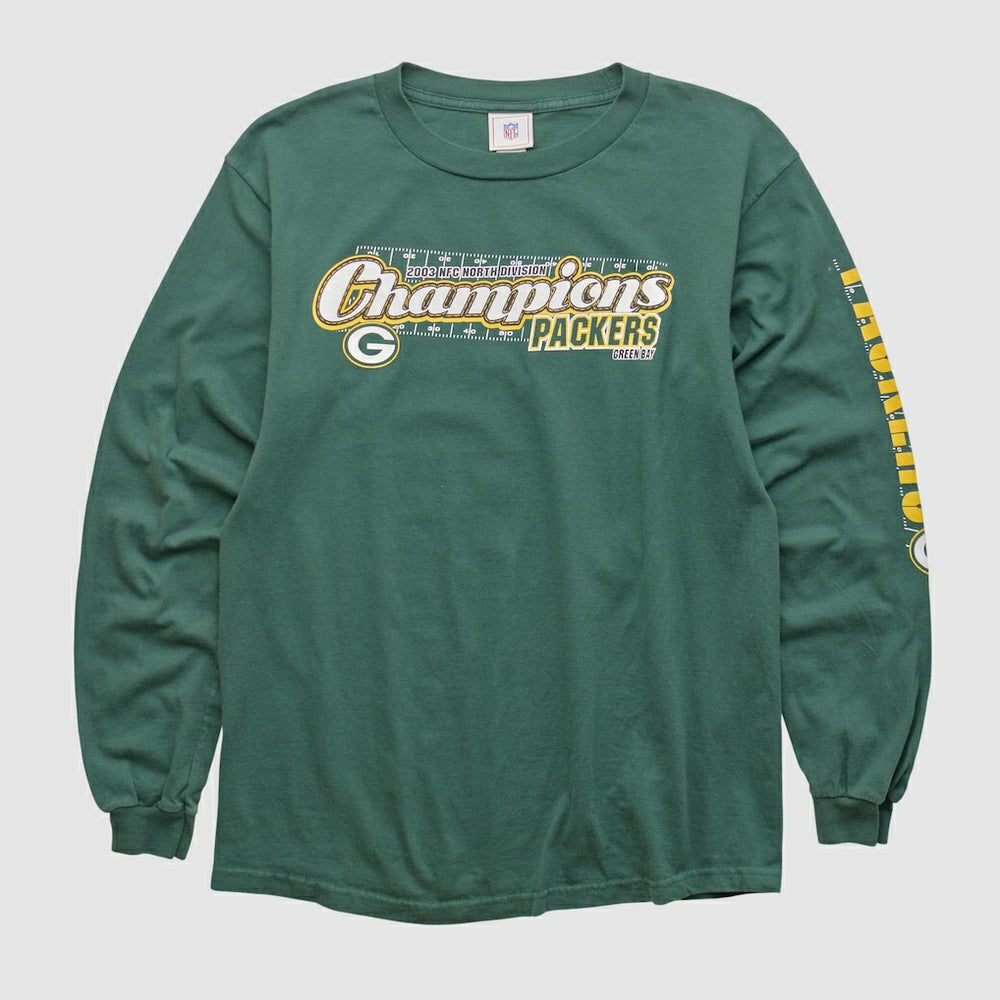Green Bay Packers NFL 2000s Long Sleeve T-shirt - Green Vintage for sale
