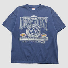 Dallas Cowboys Hanes 1996 T-shirt - Navy Vintage sale