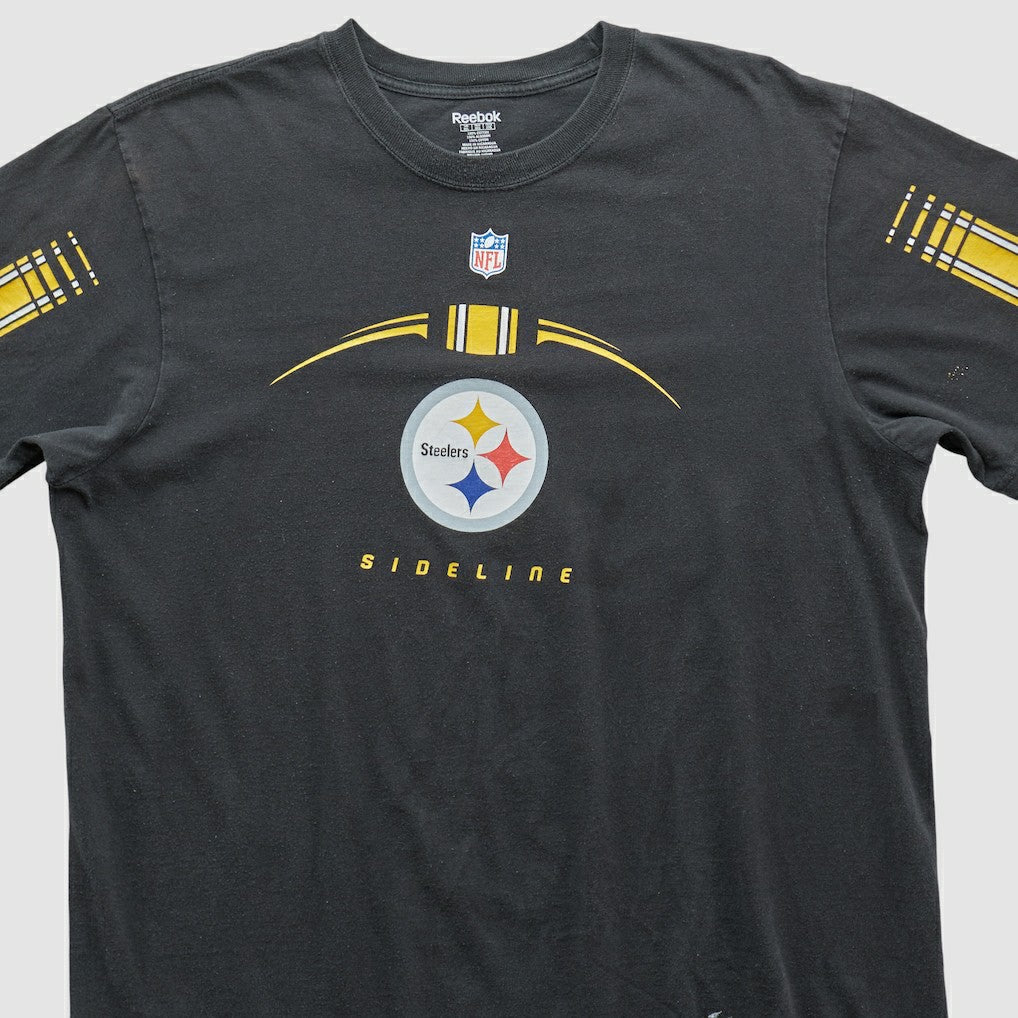 Pittsburgh Steelers Reebok 2000s T-shirt - Black Vintage for sale