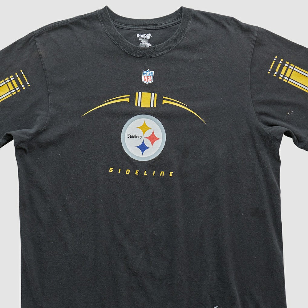 Pittsburgh Steelers Reebok 2000s T-shirt - Black Vintage for sale