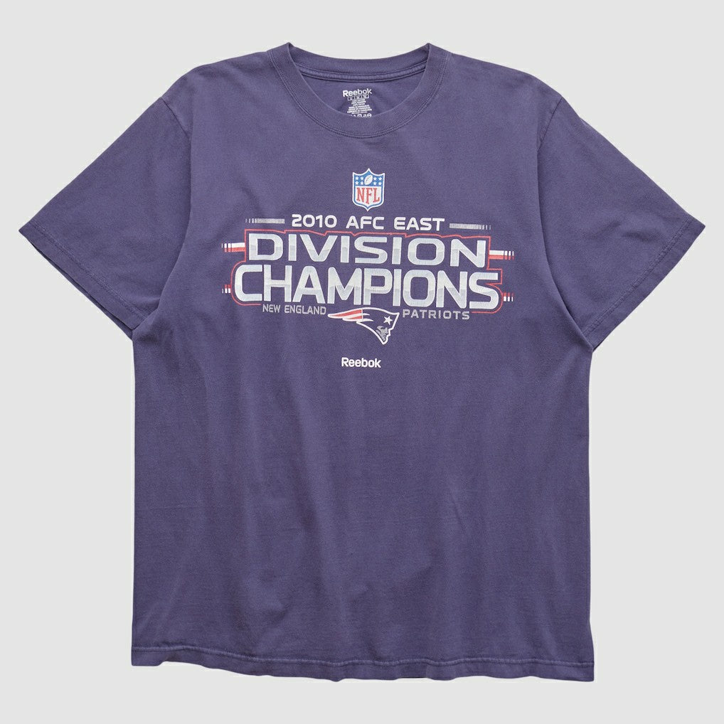 New England Patriots Reebok 2010 T-shirt - Purple Vintage on sale