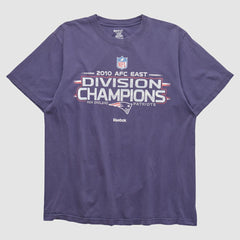 New England Patriots Reebok 2010 T-shirt - Purple Vintage on sale