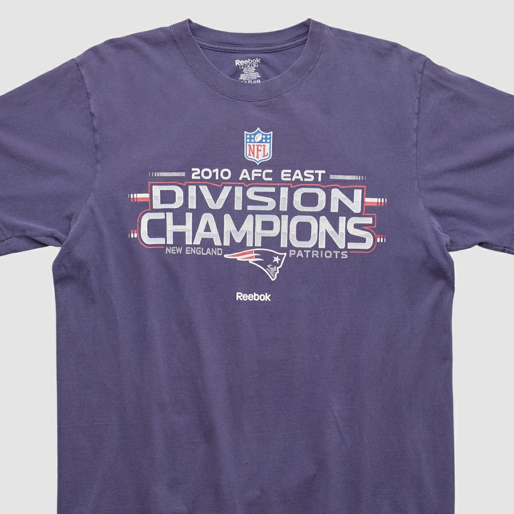 New England Patriots Reebok 2010 T-shirt - Purple Vintage on sale