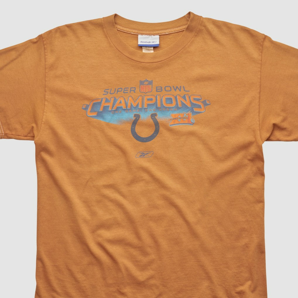 Indianapolis Colts Reebok 2007 T-shirt - Orange Vintage for sale