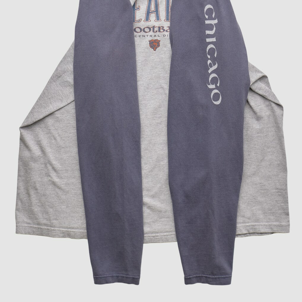 Chicago Bears NFL 2000s Long Sleeve T-shirt - Heather Gray Vintage cheap