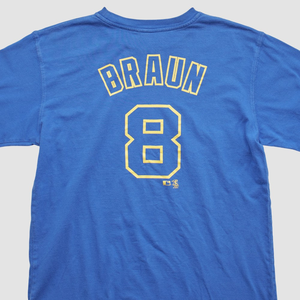 Milwaukee Brewers Majestic 2000s T-shirt Blue Vintage