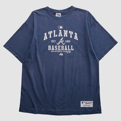 Atlanta Braves Majestic 2010 T-shirt Navy Vintage