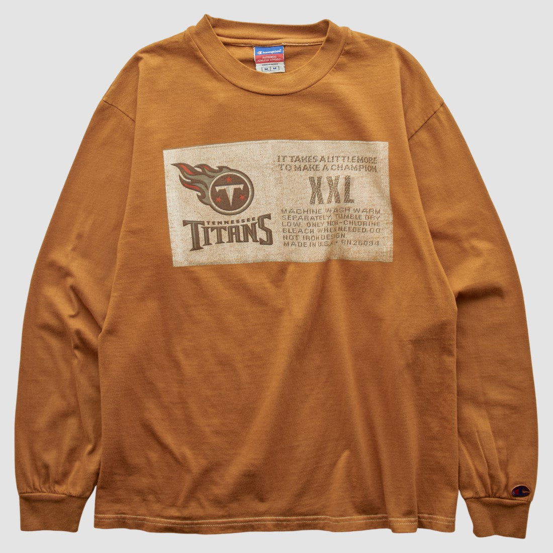 Tennessee Titans Champion 2000s Long Sleeve T-shirt - Brown Vintage discount