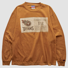 Tennessee Titans Champion 2000s Long Sleeve T-shirt - Brown Vintage discount