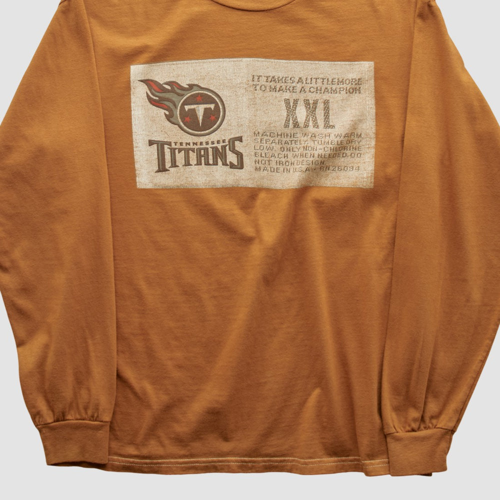 Tennessee Titans Champion 2000s Long Sleeve T-shirt - Brown Vintage discount