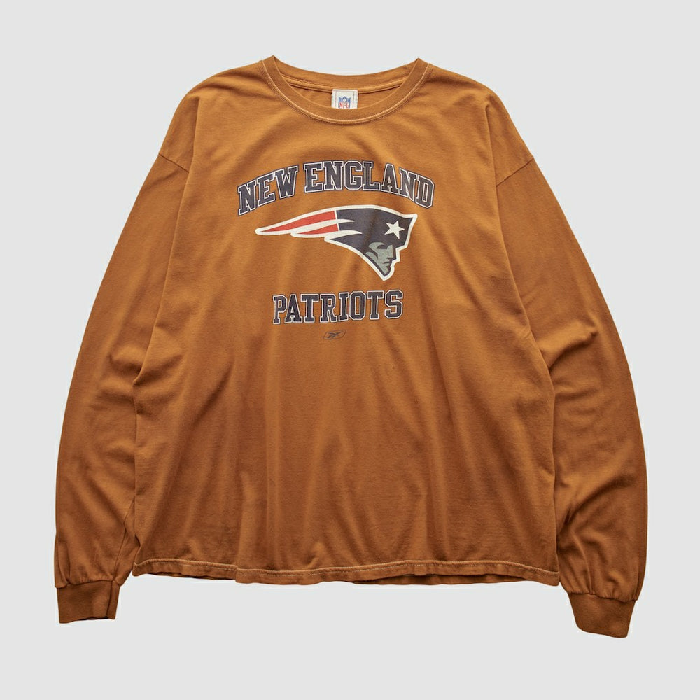 New England Patriots NFL 2000s Long Sleeve T-shirt - Brown Vintage cheap