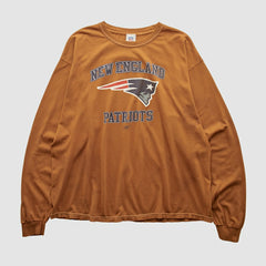 New England Patriots NFL 2000s Long Sleeve T-shirt - Brown Vintage cheap