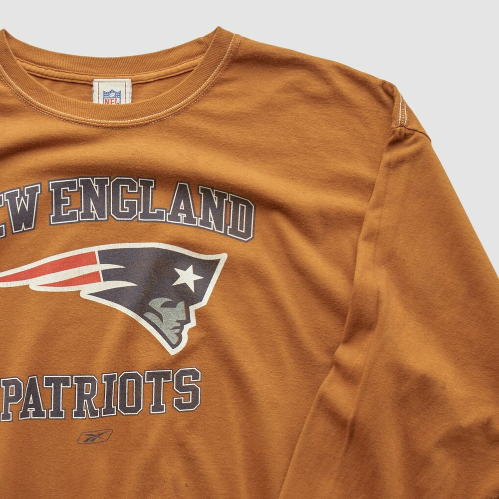 New England Patriots NFL 2000s Long Sleeve T-shirt - Brown Vintage cheap