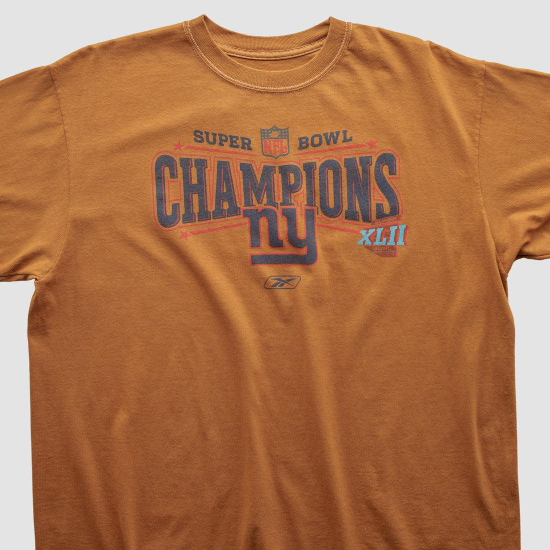 New York Giants Reebok 2008 T-shirt - Orange Vintage sale
