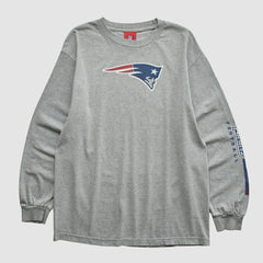 New England Patriots NFL 2000s Long Sleeve T-shirt - Heather Gray Vintage online