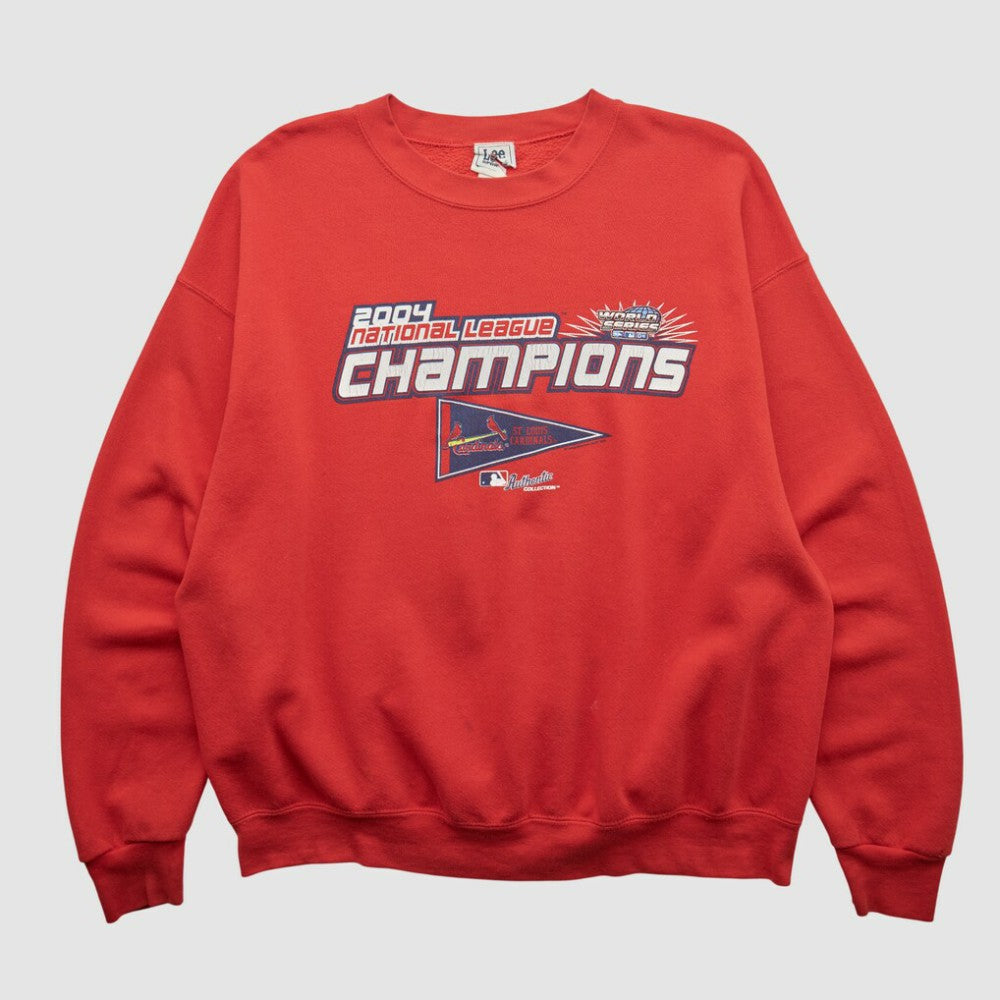 St. Louis Cardinals Lee Apparel 2004 Pullover Sweatshirt Red Vintage