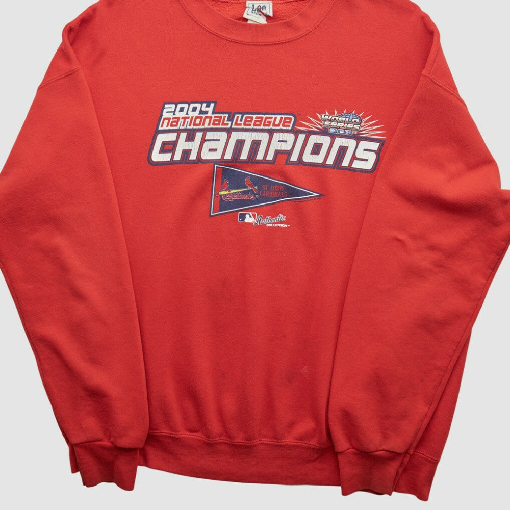 St. Louis Cardinals Lee Apparel 2004 Pullover Sweatshirt Red Vintage