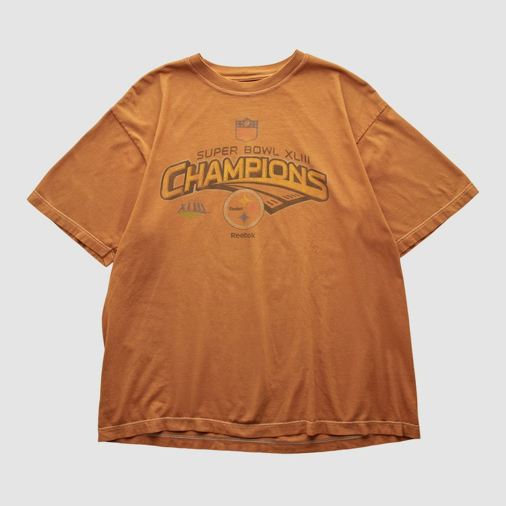 Pittsburgh Steelers Reebok 2009 T-shirt - Orange Vintage for sale