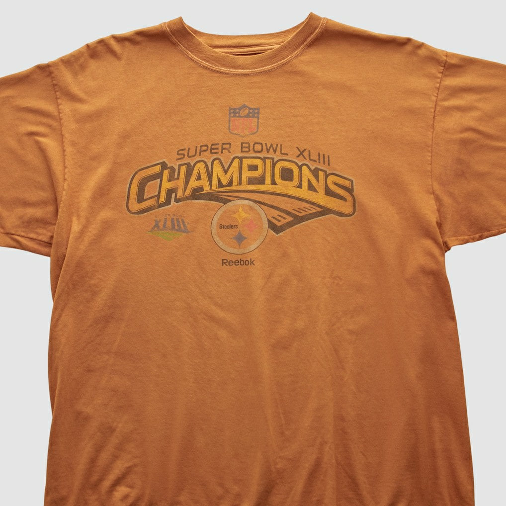 Pittsburgh Steelers Reebok 2009 T-shirt - Orange Vintage for sale