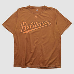 Baltimore Orioles Majestic 2009 T-shirt Brown Vintage