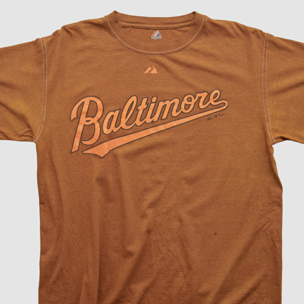 Baltimore Orioles Majestic 2009 T-shirt Brown Vintage