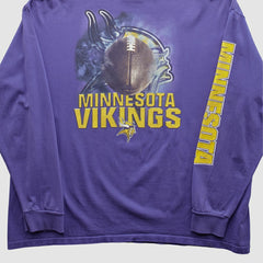 Minnesota Vikings Logo Athletic 90s Long Sleeve T-shirt - Purple Vintage for sale