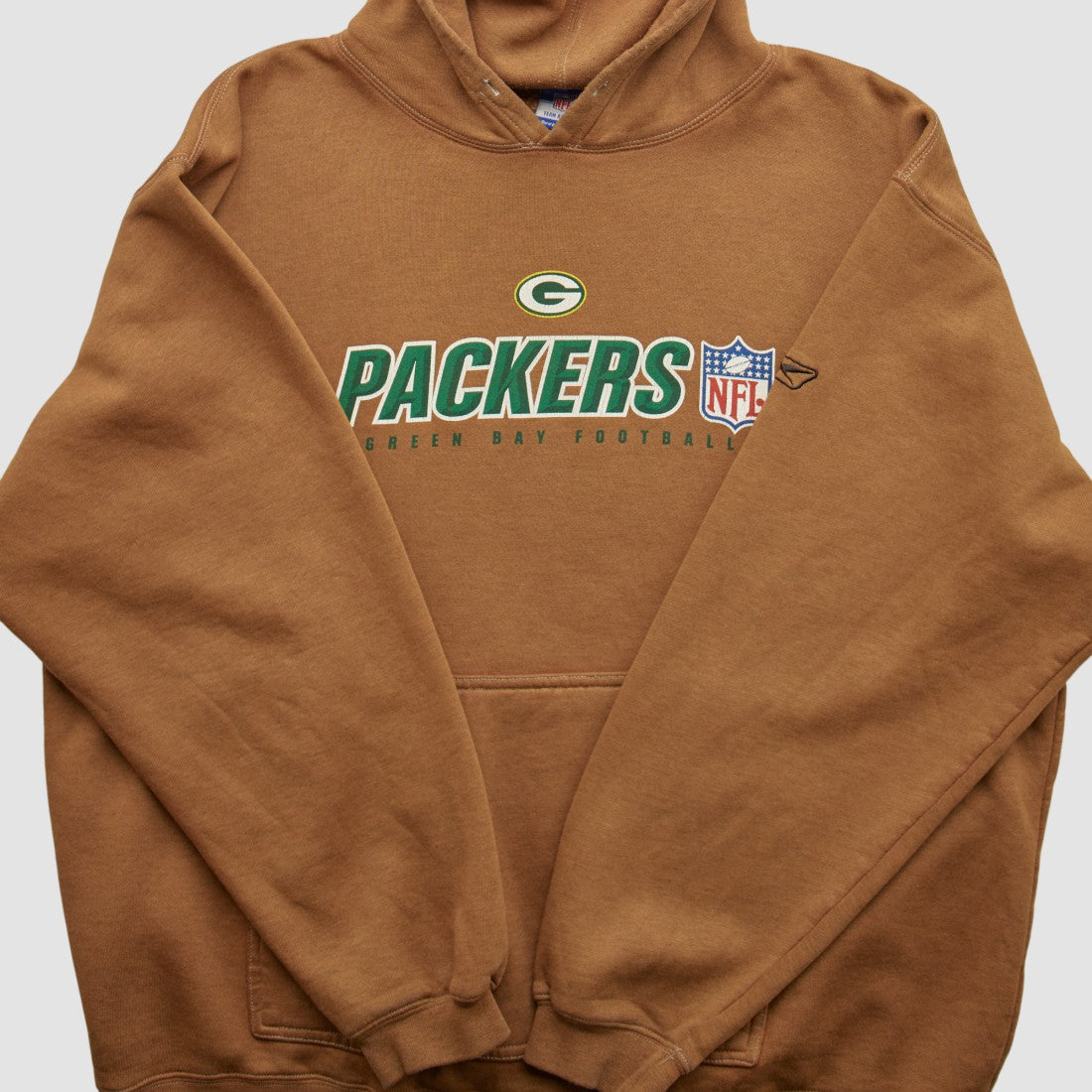 Green Bay Packers NFL 2000s Hooded Pullover Sweatshirt - Brown Vintage cheap