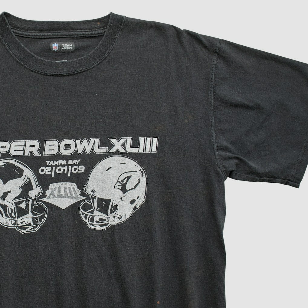 Superbowl XLIII NFL 2009 T-shirt - Black Vintage outlet