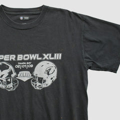 Superbowl XLIII NFL 2009 T-shirt - Black Vintage outlet