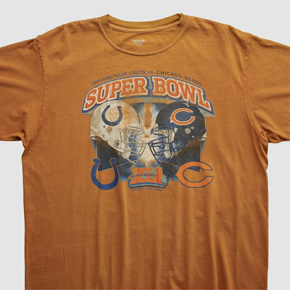 Superbowl XLI Reebok 2007 T-shirt - Orange Vintage outlet