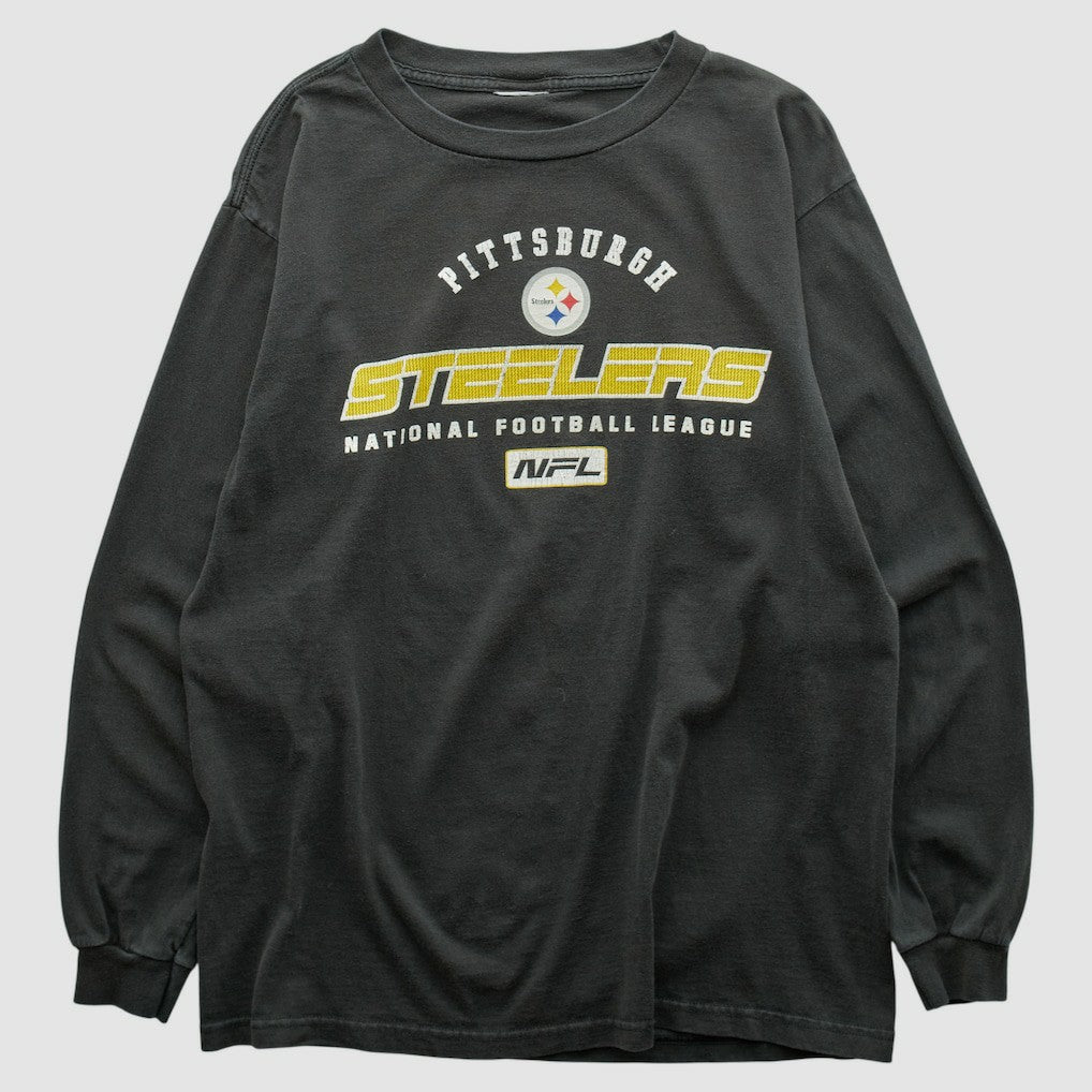 Pittsburgh Steelers 2000s Long Sleeve T-shirt - Black Vintage discount