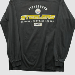 Pittsburgh Steelers 2000s Long Sleeve T-shirt - Black Vintage discount