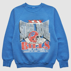 Buffalo Bills 1990 Pullover Sweatshirt - Blue Vintage sale