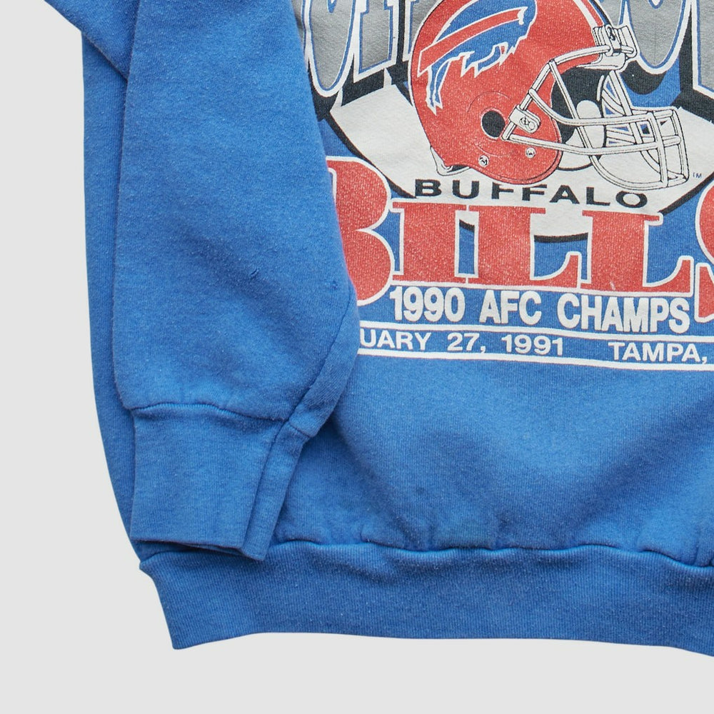 Buffalo Bills 1990 Pullover Sweatshirt - Blue Vintage sale