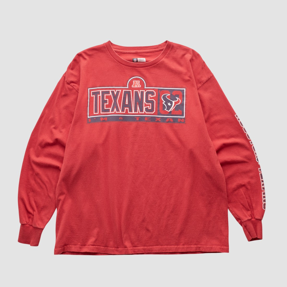 Houston Texans NFL 2000s Long Sleeve T-shirt - Red Vintage sale