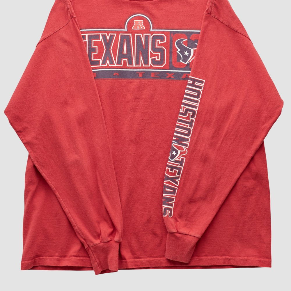 Houston Texans NFL 2000s Long Sleeve T-shirt - Red Vintage sale